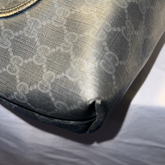 GUCCI TOTE BAG BLACK PVC Used Condition - Picture 5 of 17